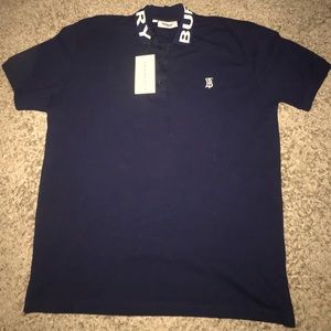 Blue Burberry polo